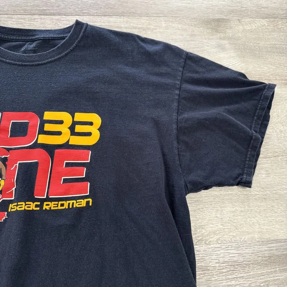 Isaac Redman Shirt Pittsburgh Steelers NFL Men's Black Tee 2XL Red Zone